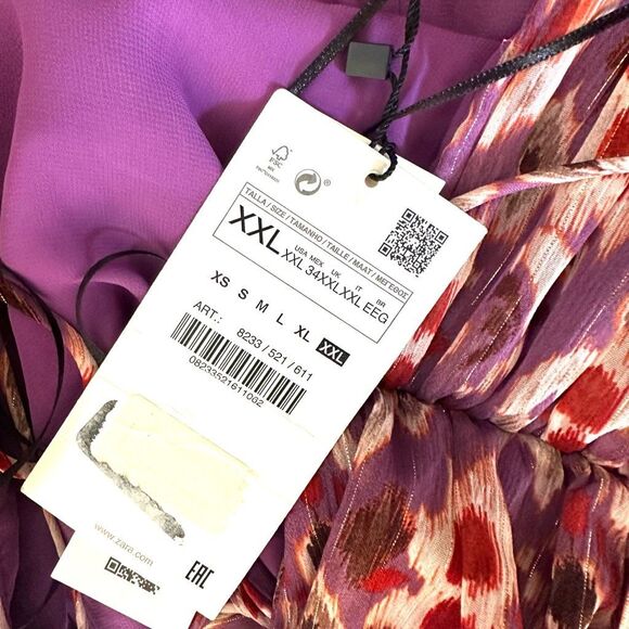 Zara spaghetti strap front knot ruched mini dress - Picture 7 of 15